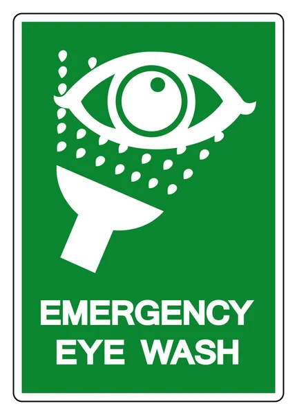 Emergency Eye Wash Symbol Sign, Vector Illustration, Isolate On White ...