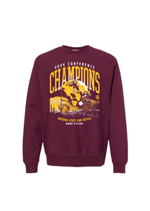  Men's Heavy Crew Sweatshirt ASU Champs | Maroon