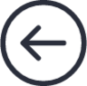 arrow left circle icon