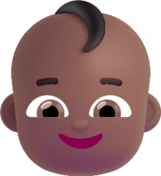 baby medium dark emoji