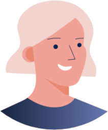 blonde hair woman smiling illustration