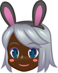 bunny girl (black) emoji