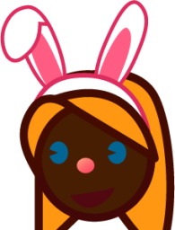 bunny girl (black) (simple) emoji