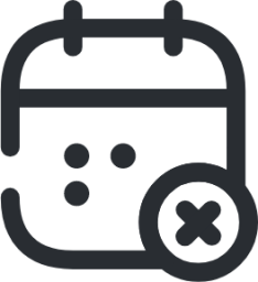 calendar remove icon