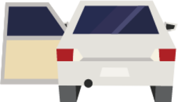 car outbound door left illustration