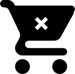 cart cross fill icon