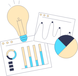 charts pie and bars illustration