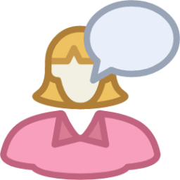 chat bubble female icon