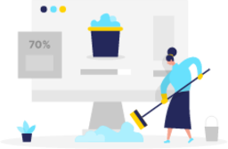 Cleaning PC illustration