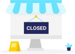 Closed Store Online illustration