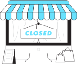 Closed Store Online illustration