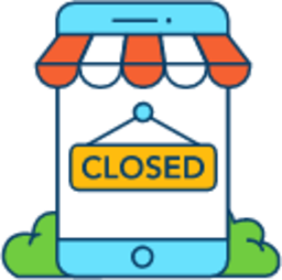 Closed Store Online illustration