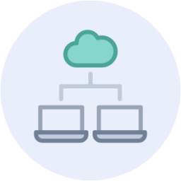 cloud computer network icon