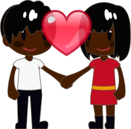 couple with heart (black) emoji