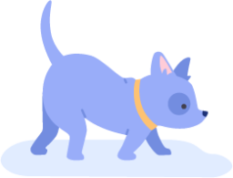 Dog smelling dog animal cartoon blue illustration