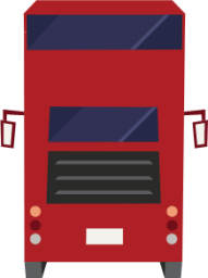 double decker bus outbound illustration