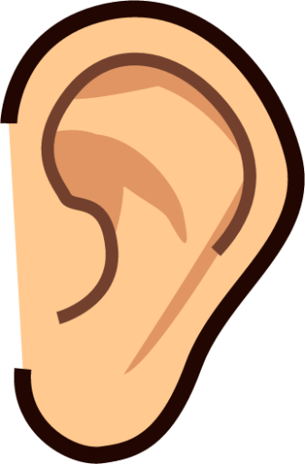 ear (plain) emoji