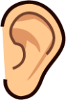 ear (plain) emoji