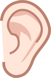 ear (white) emoji