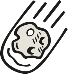 falling asteroid icon