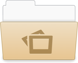 folder pictures open icon