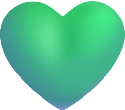 green heart emoji