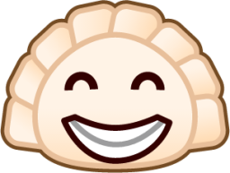 grin (dumpling) emoji