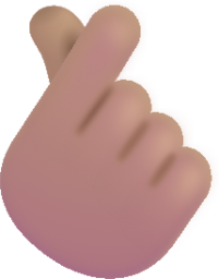 hand with index finger and thumb crossed medium emoji