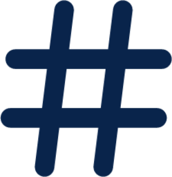 hashtag line editor icon