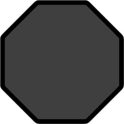 horizontal black octagon emoji