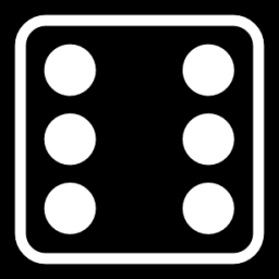 inverted dice 6 icon