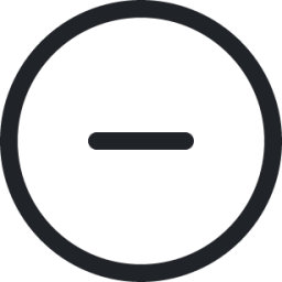 less (rounded outline) icon