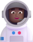 man astronaut medium dark emoji