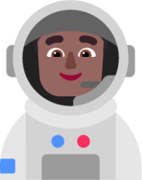 man astronaut medium dark emoji