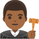 man judge: medium-dark skin tone emoji