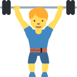 man lifting weights emoji