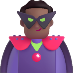 man supervillain medium dark emoji