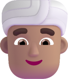 man wearing turban medium emoji