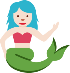 mermaid: light skin tone emoji