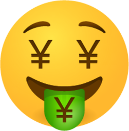 Money mouth face ¥ emoji emoji