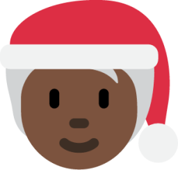 mx claus: dark skin tone emoji