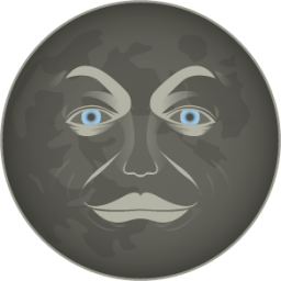 new moon with face emoji