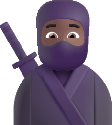 ninja medium dark emoji