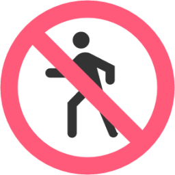 no pedestrians emoji