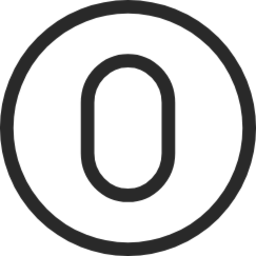 number 0 circle icon