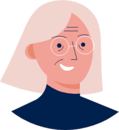 older person glases illustration