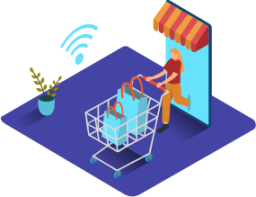 Online shopping illustration