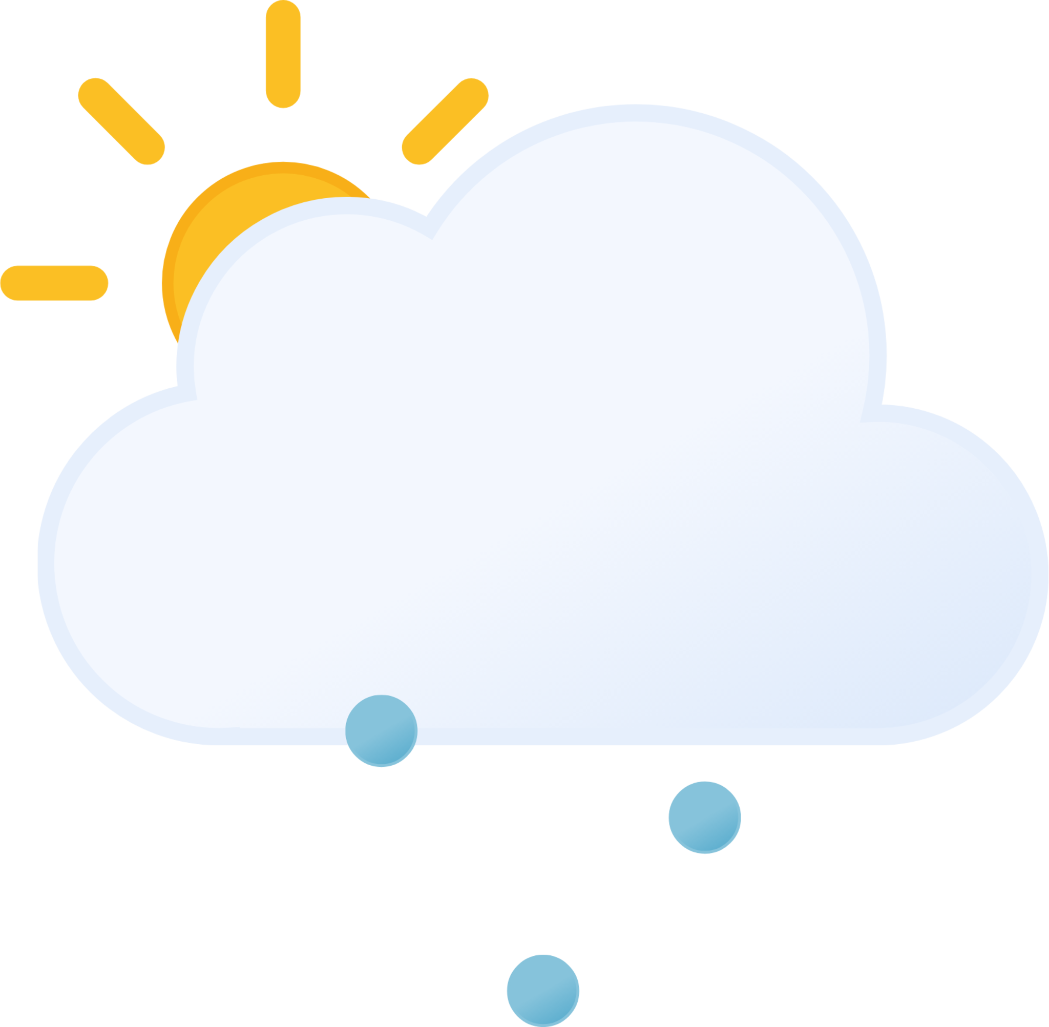 partly cloudy day hail icon