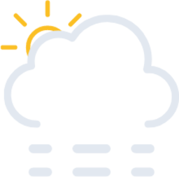 partly cloudy day haze icon