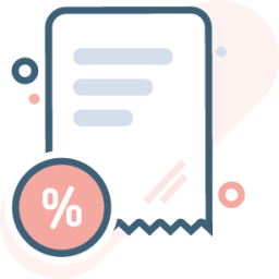 percentage discount document illustration